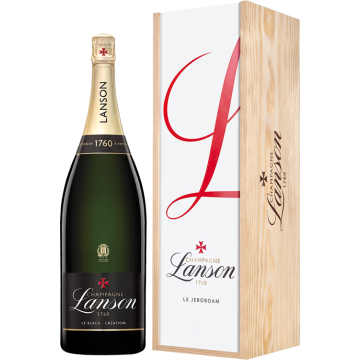 Jéroboam - Champagne Lanson - Le Black Création - Cassa Di Legno - 3L