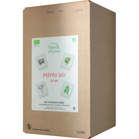 BIB 5L - Mémo bio 2024 - Château l'Ermite d'Auzan BIB 5L - Mémo bio 2024 - Château l'Ermite d'Auzan