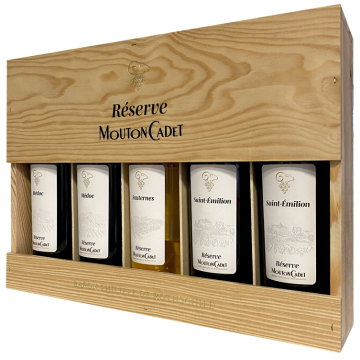Cofanetto 5 Bottiglie Mouton Cadet Réserve Panache - Baron Philippe de Rothschild