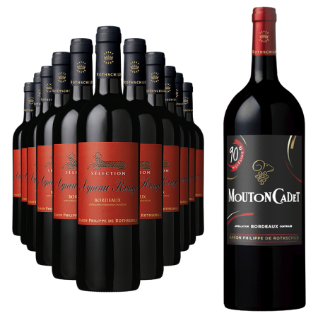 Pack 12 Bottiglie Agneau Sélection Bordeaux Rouge 2023 + 1 Magnum Mouton Cadet 2023 In Omaggio Pack 12 Bottiglie Agneau Sélection Bordeaux Rouge 2023 + 1 Magnum Mouton Cadet 2023 In Omaggio