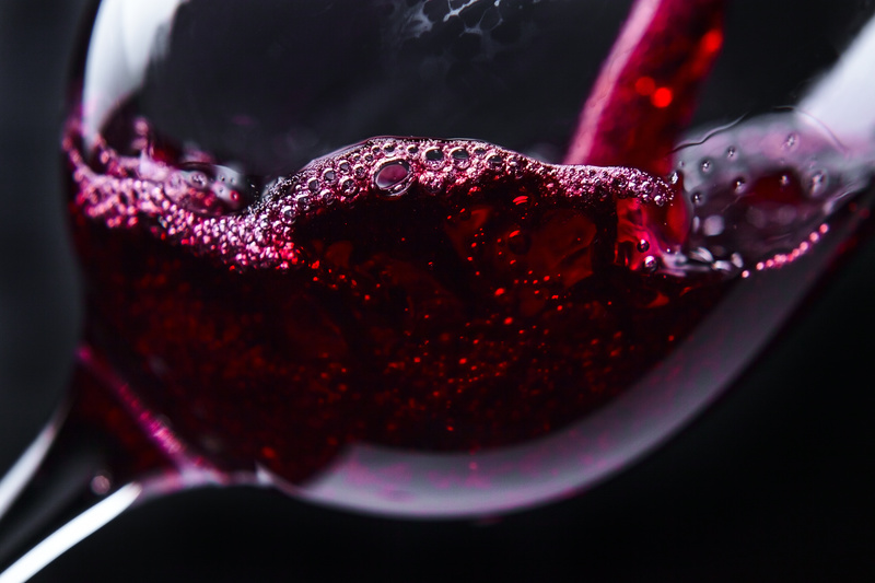 bicchiere di vino rosso da agricoltura biodinamica