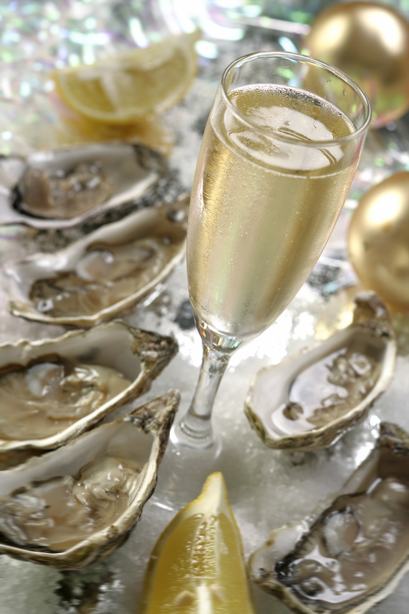 Champagne con antipasto