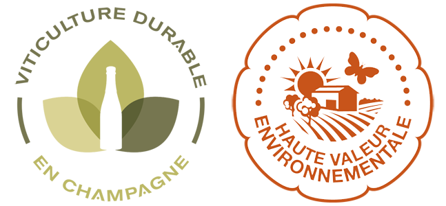 Champagne en biodynamie, champagne bio, HVE, certification Vignoble Enherbé, certification VDC, vignerons de champagne, petits producteurs, agriculture biologique, label bio
