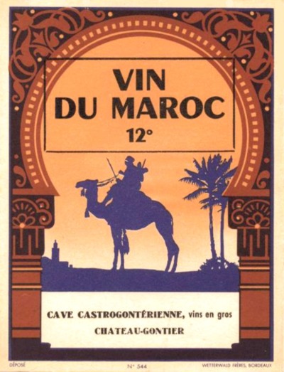 Affiche vin du Maroc